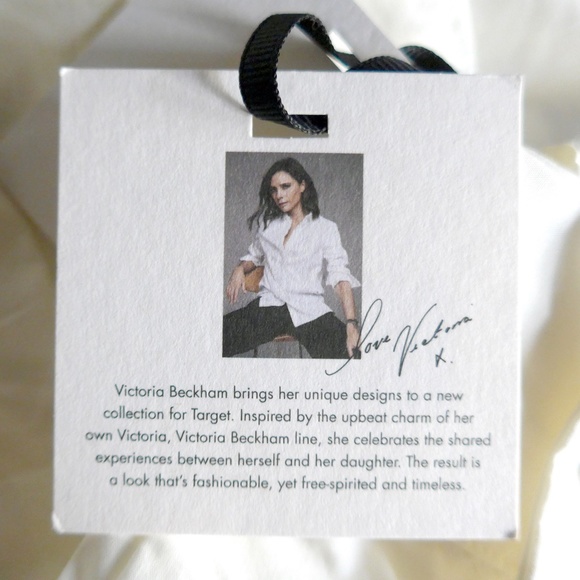 NWT Victoria Beckham For Target Girls M (7) Button Down Top with Pocket - Picture 9 of 14